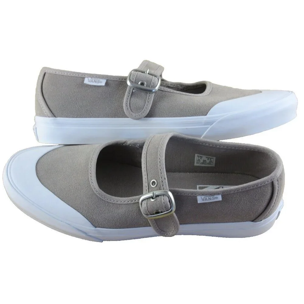Vans Women's Mary Jane Suede Atmosphere Grey adjustable Sneakers Sizes NIB
